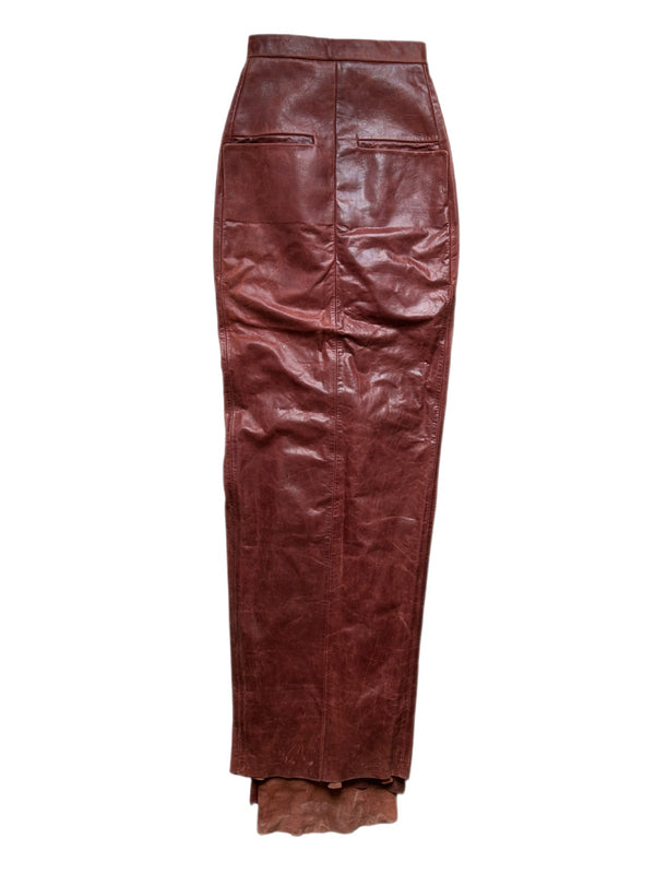 2024 Rick Owens Porterville Leather Skirt
