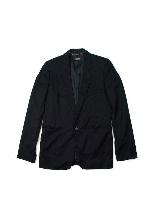 04aw Raf Simons "Waves" Black Blazer